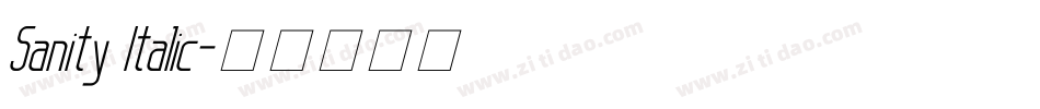 Sanity Italic字体转换
